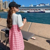夏季连衣裙现货现货拼接连衣裙2色入#3059-P105-K158，女装连衣裙，唛多