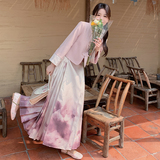 2026年春款现货新中式设计减龄马面裙2色入#1029-P175-K258，女装套装/套裙，唛多