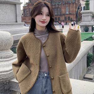 2025 冬季麂皮翻毛皮短外套 2色入#3127-P165-K248，女装短外套，唛多