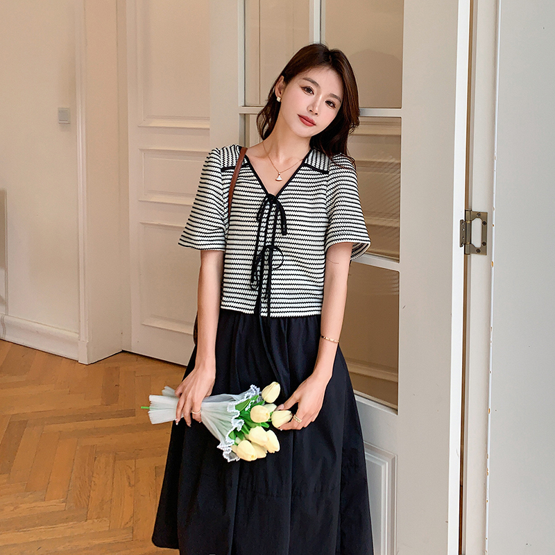 2025现货，退货率低时尚套装条纹上衣+半身裙#3072-P115-K168，商品下架区商品下架区，唛多