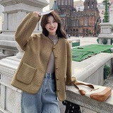 2025冬季麂皮翻毛皮短外套2色入#3127-P165-K248，女装短外套，唛多