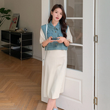 夏季现货现货数据好假两件牛仔连衣裙2色入#3071-P105-K158，女装连衣裙，唛多