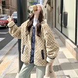 2025冬季新款现货~点点羊羔毛两面穿棉衣#25179-p185-K278，女装皮草，唛多