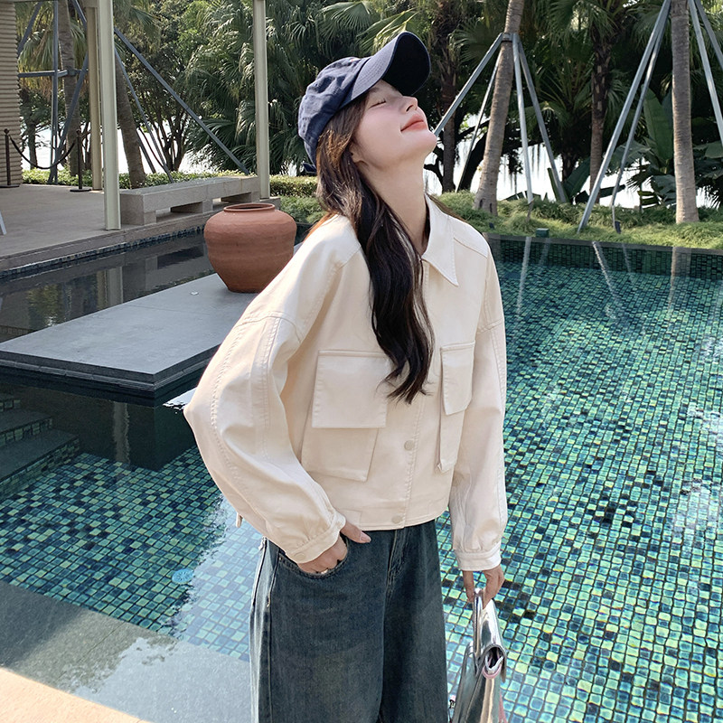 2026春款大货现货数据好白色气质显瘦时尚皮衣#2509-P145-K218，女装风衣，唛多