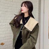 2025冬款现货数据好大翻领皮毛一体2色入#3130-P170-K258，女装皮草，唛多