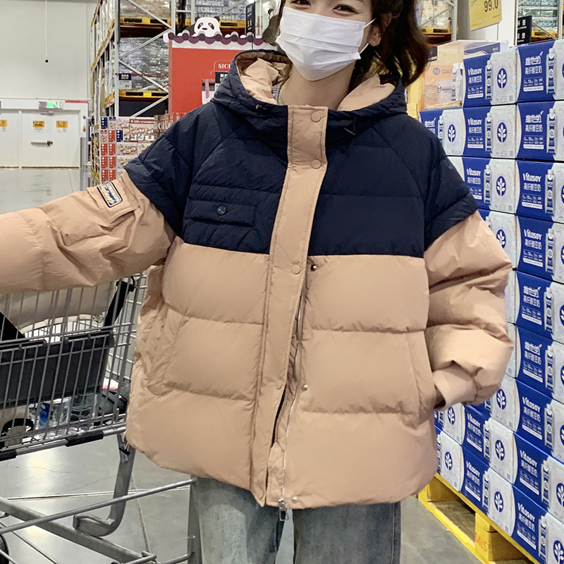 2025冬季拼色羽绒服90绒数据好2色入#3162--P270--k398,女装羽绒服,唛多