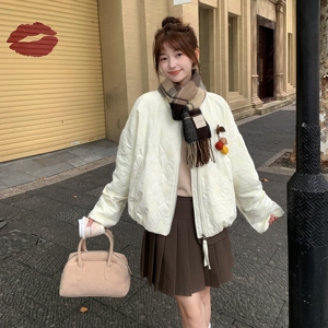 2025新款  现货 好看压纹短外套白色 #25192-P155-K228图片