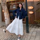 2026年春款现货复古通勤牛仔复古提花短外套#1101-P125-k188，女装短外套，唛多