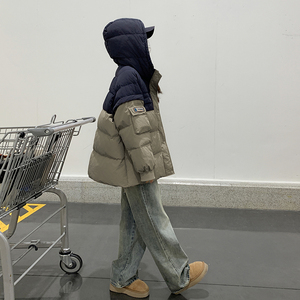 2025冬季拼色羽绒服 90绒 数据好 2色入 #3162--P270--k398图片