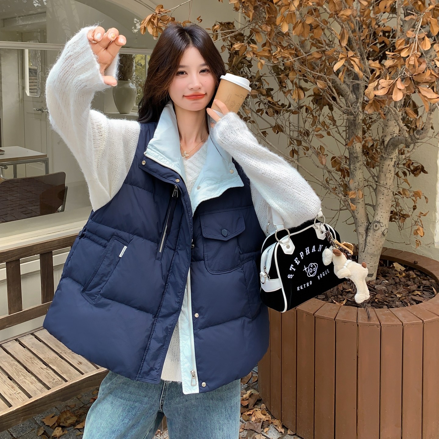 2025冬季新款现货通勤保暖穿搭羽绒马甲90绒#25185-P195-K288,女装羽绒服,唛多