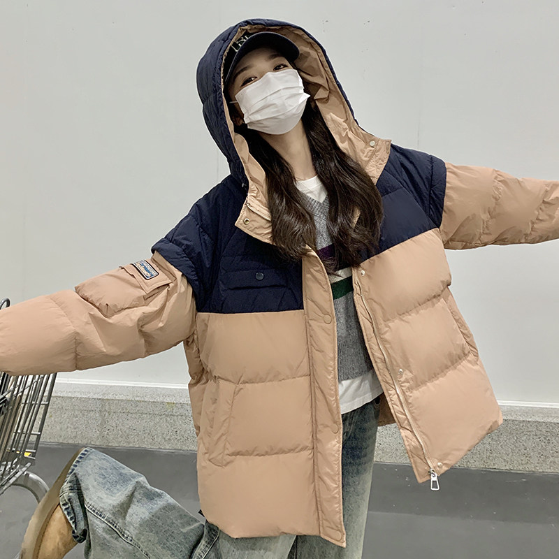 2025冬季拼色羽绒服90绒数据好2色入#3162--P270--k398,女装羽绒服,唛多