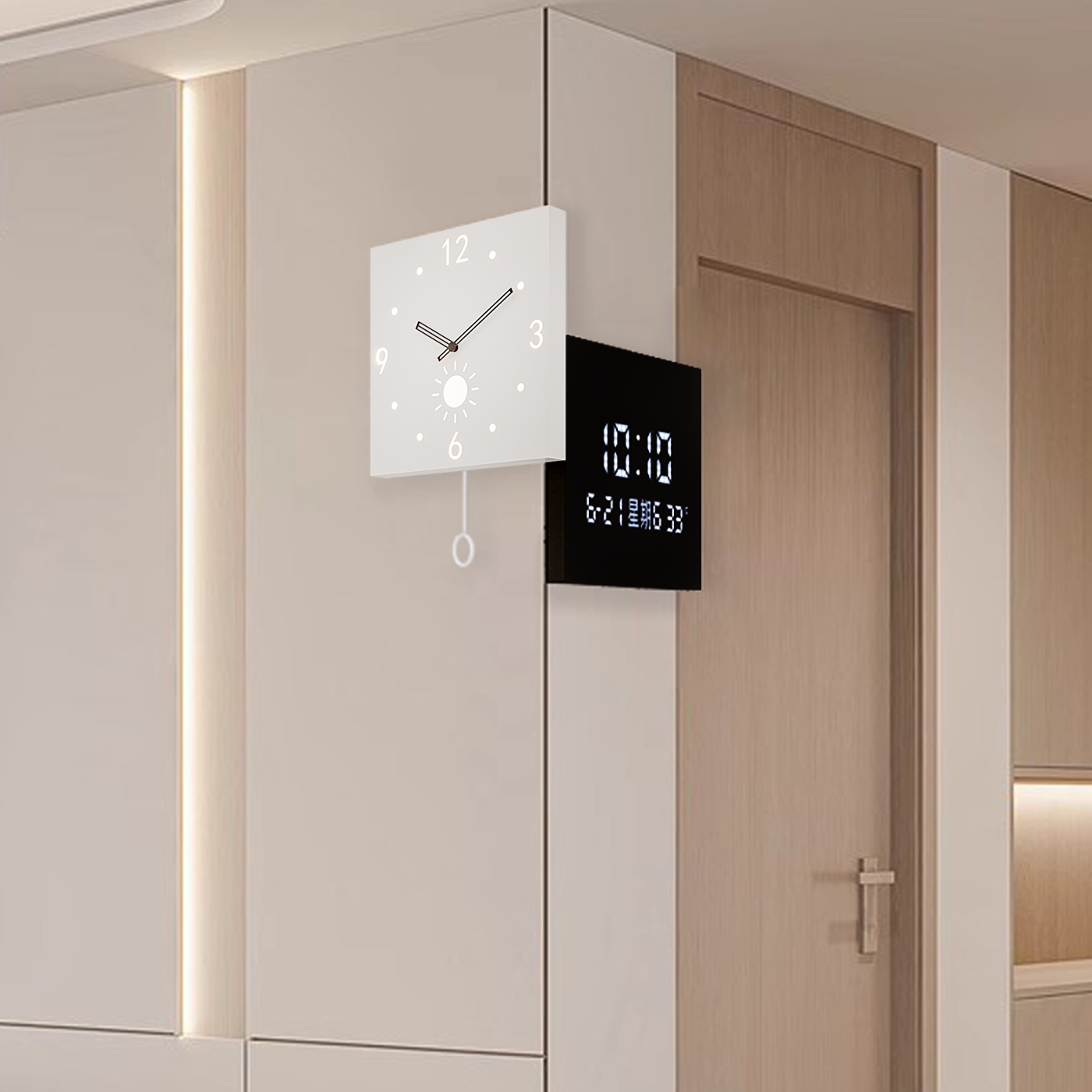 2025年新款家用转角挂钟