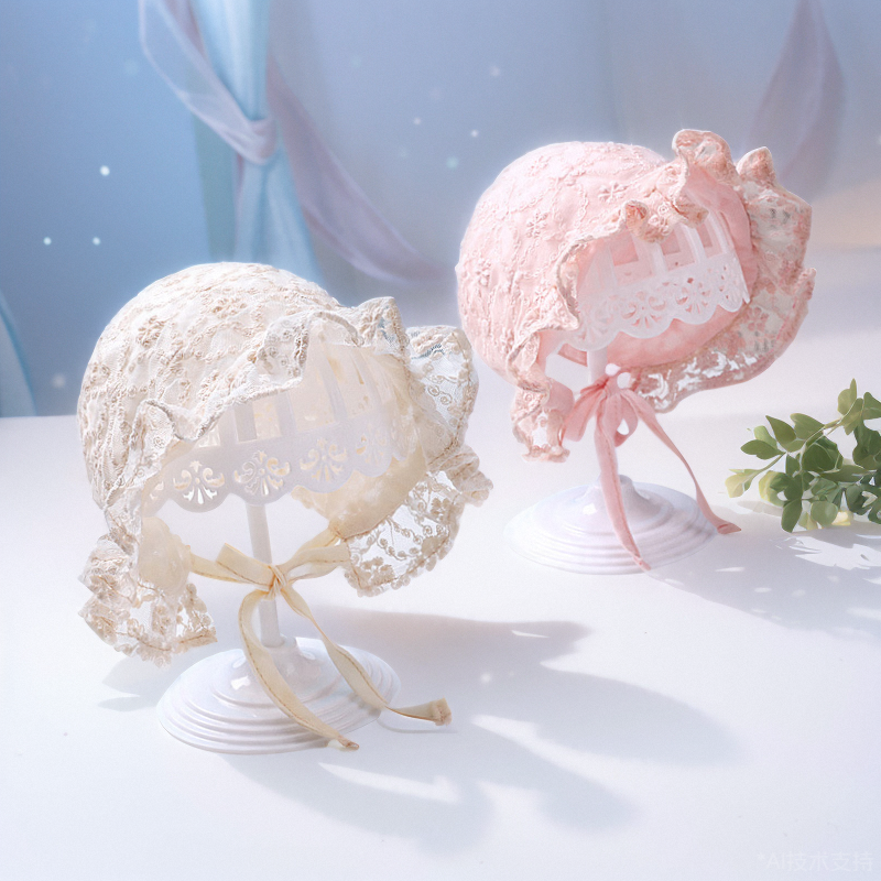 婴儿防晒帽囟门帽公主可爱遮阳