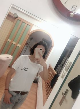 现货清仓 美国Everlane官网正品女夏款字母白色短袖T恤