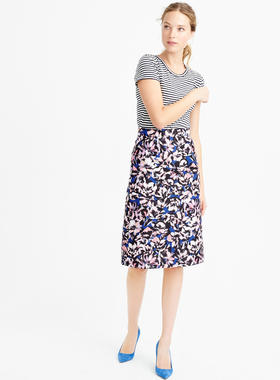 现*货 美国J.CREW/JCREW 女士 基础款 棉质条纹 短袖T恤