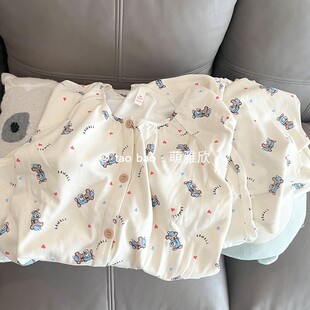 杰瑞小熊睡衣女款春秋季纯棉长袖长裤套装韩版卡通可爱休闲家居服