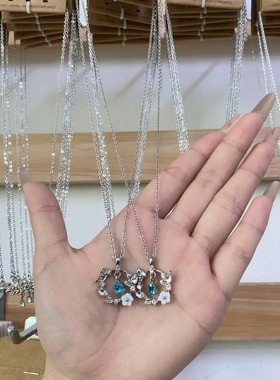 BM项链博主热推款蓝色宝石