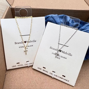 bm项链S925通体纯银欧阳娜娜同款十字架正品国内代购brandymelvil