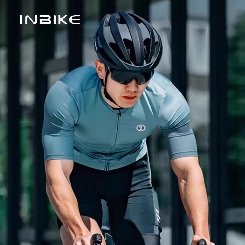 INBIKE新款骑行服男自行车短袖套装夏季公路车衣服速干透气上衣