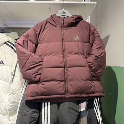 Adidas阿迪达斯羽绒服女连帽防风保暖运动休闲面包服外套 KC5948