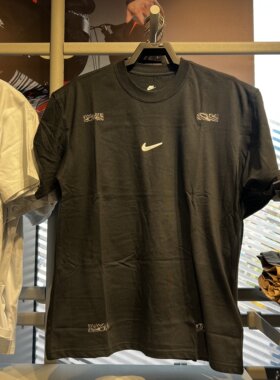 NIKE耐克男子黑色宽松透气运动休闲跑步健身短袖T恤 IM3758-010