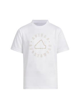 adidas阿迪达斯童装夏季新款男女大童短袖运动休闲T恤上衣IT4032