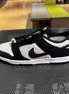NIKE耐克男鞋Dunk Low熊猫白黑翻毛皮低帮板鞋篮球鞋 IB2990-100