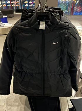 Nike耐克女冬季新款跑步训练反光保暖外套立领运动棉服HV2745-010
