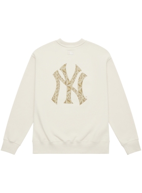 MLB圆领卫衣男女新款情侣运动服休闲上衣套头衫3AMTM0946