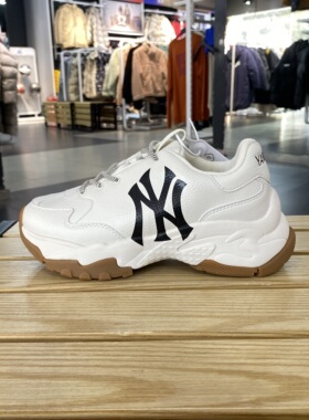 MLB白色休闲鞋NY运动鞋2025新款男女鞋厚底老爹鞋3ASHBNA3N