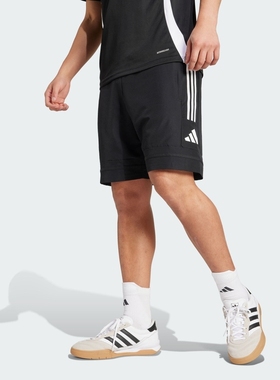 adidas阿迪达斯足球速干五分裤2025夏男SQUADRA25梭织短裤JL9553