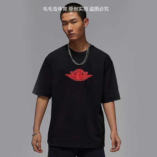 nike耐克短袖男25夏新款JORDAN飞翼篮球印花宽松棉T恤IB3131-673