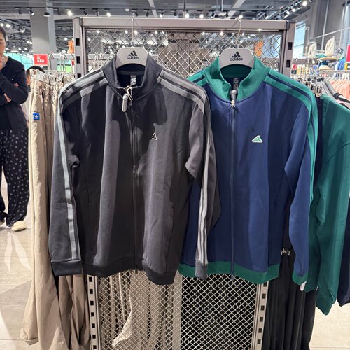 Adidas/阿迪达斯男子秋季高尔夫运动双拉链立领夹克外套 KH0128