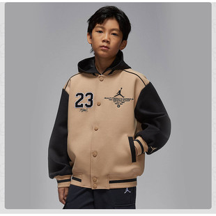 Nike耐克男女童夹克秋新款Jordan刺绣棒球服外套IO2560-200