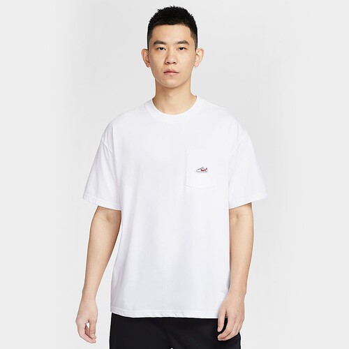 Nike耐克短袖男25夏新款透气运动圆领刺绣鞋标口袋T恤IB1383-410