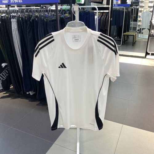 adidas阿迪达斯男装夏季新款三条纹足球运动短袖球衣IS1019