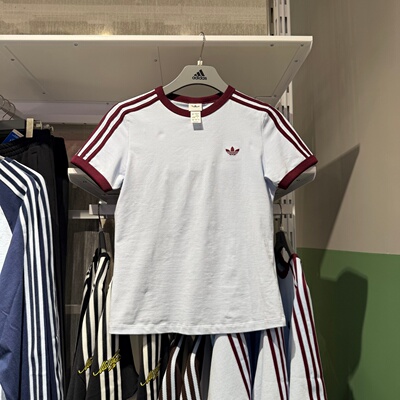 Adidas阿迪达斯三叶草26春新款女子短款经典款运动短袖T恤KD3684