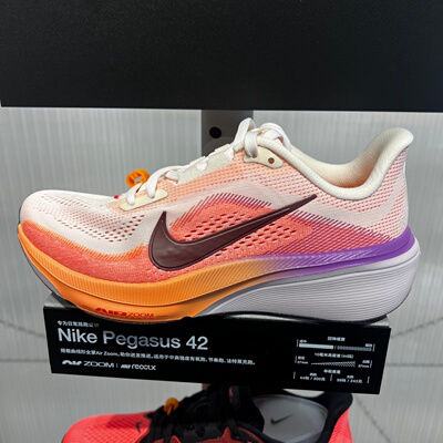 NIKE耐克女鞋AIR ZOOM飞马42气垫缓震透气训练跑步鞋IB1881-113