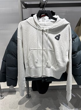 NIKE耐克女25冬季新款印花针织休闲短款连帽夹克外套 IO0490-051