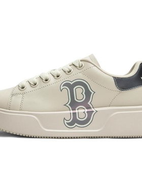 MLB新款男女复古小白鞋厚底增高时尚休闲板鞋3ASXCCB3N