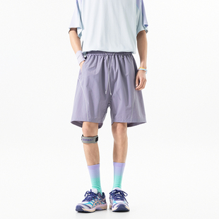 五分裤 新款 中裤 男女短裤 子沙滩户外复古速干轻薄线凉感 哈苏夏季