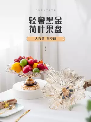 European fruit plate creative modern home living room luxury coffee table glass crystal light luxury high-end fruit plate snack plate