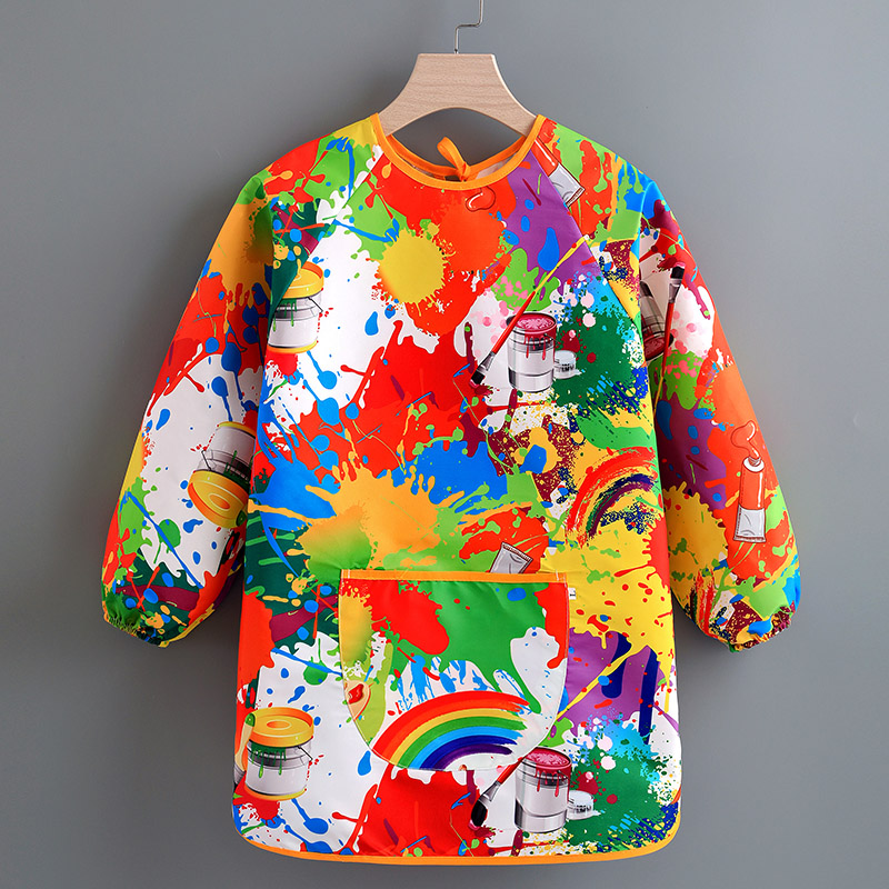 吉滴雨涂鸦涤纶儿童罩衣防水防水