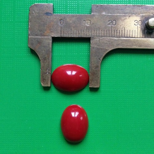 天然红宝石高档s丶h11X15裸石戒面无优化无染色红色珠宝一对价