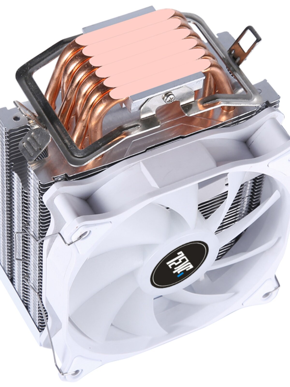 6 COPPER TUBE WHITE 12CMCPU TOWER RADIATOR 115X COMPUTER AMD2011 DESKTOP 1700 SILENT FAN