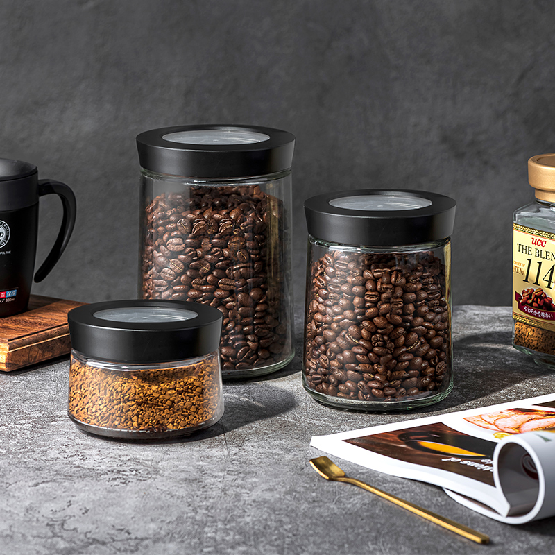 asvel咖啡粉方糖保存玻璃密封罐