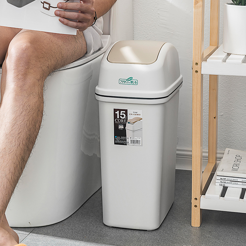 日本进口asvel摇盖式垃圾桶