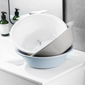 ASVEL日本进口抗菌加厚塑料盆婴儿宝宝洗屁屁儿童洗脸盆小号家用