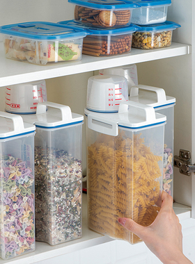 -日本ASVEL收纳神器宝宝辅食面片面条米面粉桶储存罐米桶收纳盒