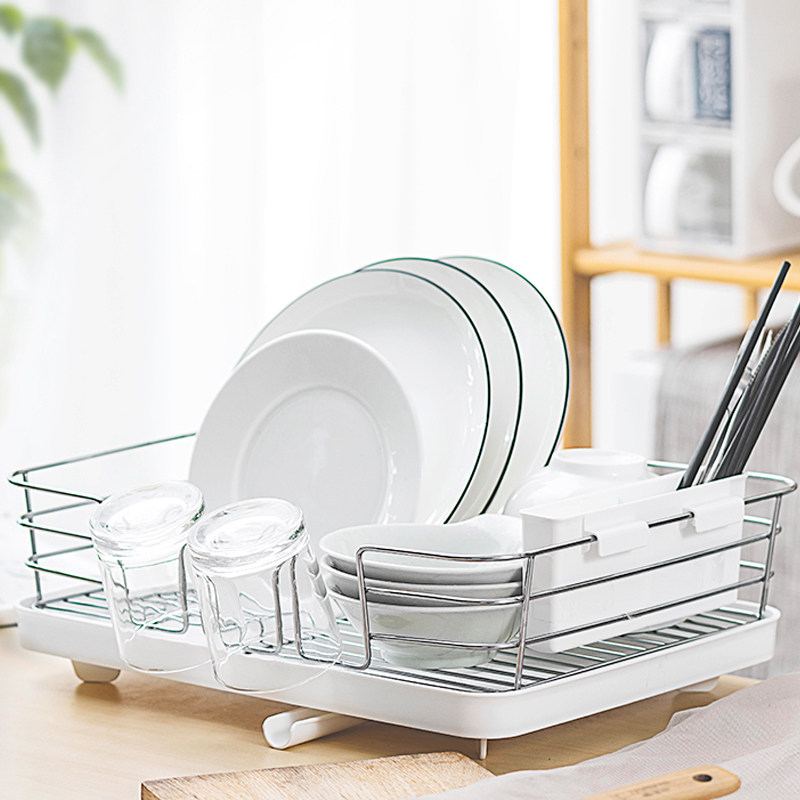 asvel日本不锈滤水篮碗碟置物架